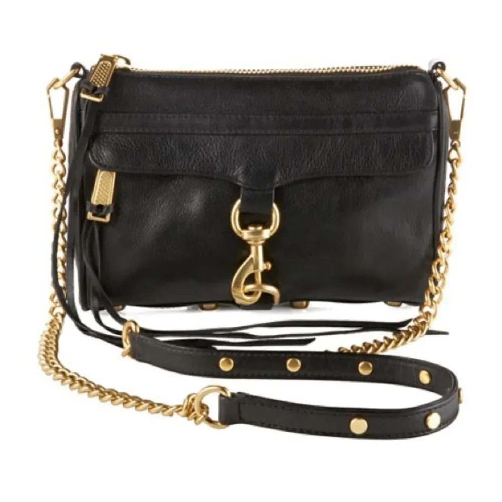 Rebecca Minkoff Mini Mac Black Leather Crossbody